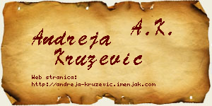Andreja Kružević vizit kartica
